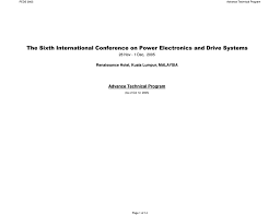 The country maintains a constant economical scale due to the. The Sixth International Conference On Power Electronics And Drive