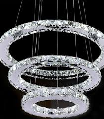 Check spelling or type a new query. Led Crystal Triple Tier Ring Chandelier