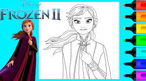 Frozen is loosely based on hans christian andersen s the snow queen. Coloring Queen Anna Frozen 2 Disney Coloring Pages Markers Art And Coloring Fun Youtube