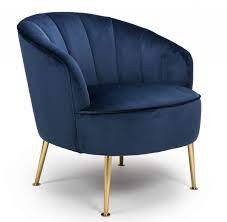 Marcel navy blue velvet and gold dining chair (set of 2) $346.50. Newport Navy Blue Velvet Quilted Back Tub Chair Gold Legs