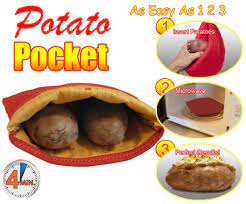 All you need is five minutes. 1pc 5star Microwave Potato Pocket Baked Potato Microwave Baking Bag Perfect Potatoes In 4 Minutes Walmart Com Walmart Com