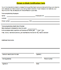 This form may be used by a physician in case of an employee's absence from work due to a medical reason. 55 Return To Work Letters Work Release Form 2020 Excelshe