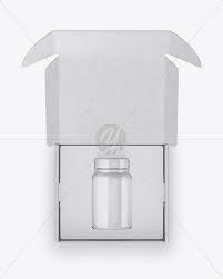Download Opened Kraft Box With Pills Bottle Mockup In Box Mockups On Yellow Images Object Mockups Yellowimages Mockups