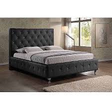 Also, the padded bed frame looks more safety, which. Baxton Studio Stella Queen Crystal Tufted Modern Bed With Upholstered Headboard Black From Lexington Accuweather Shop