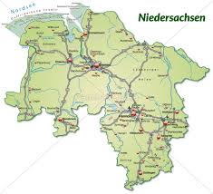 ˈniːdɐzaksn̩] (niederdeutsch neddersassen, saterfriesisch läichsaksen, landescode ni, abkürzung nds.) ist ein land im mittleren nordwesten der bundesrepublik deutschland. Karte Von Niedersachsen Mit Verkehrsnetz In Lizenzfreies Foto 10919312 Bildagentur Panthermedia