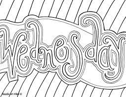 These groovy animals coloring pages feature 20 images of incredibly detailed, super groovy animals for you to print and color! Days Of The Week Coloring Pages Classroom Doodles
