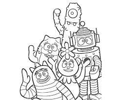 Yo Gabba Gabba Say Goodbye Coloring Page Coloring Sun In 2020 Coloring Pages Gabba Gabba Yo Gabba Gabba