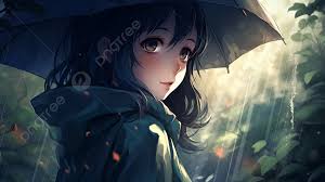 Anime Mädchen Im Regen Unter Regenschirm, 4k, Anime Download Bild  Hintergrund, Foto und Bild zum kostenlosen Download