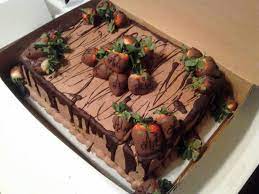 Whoa Yes Please Chocolate Covered Strawberries Cake Sheet Cake Cake Cake Decorating Tips