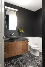 Bathroom Black And White Granite Countertops Classic Black White Bathroom With Granite Countertops And Concrete Tiles Black Granite Countertops Remodeling Renovation Granite Bathroom Countertops