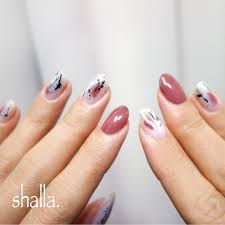 成人式ネイル 和装ネイル モヤモヤ ネイル ネイルアート ジェルネイル