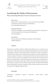 · 3 appellate courts and trial courts 116 4.1. Pdf Laundering The Profits Of Ransomware Money Laundering Methods For Vouchers And Cryptocurrencies