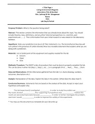 This resource is enhanced by an acrobat pdf file. Biology Lab Report Template