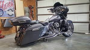 S Housdens Street Glide Covered In Advanblack Color Matched Parts Inner Fairing Lowers With Speaker Pods Harley Saddlebags Harley Bikes Custom Street Bikes