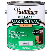 Spar urethane is designed to be resistant to ultra violet light. Varathane 1 Gal Clear Satin Oil Based Exterior Spar Urethane 9331 The Home Depot