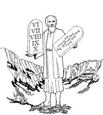 God reacts by increasing the suffering of his people in a series of ten plagues brought upon the egyptians. Moses Standing On Mount Sinai With Ten Commandments Coloring Page Coloring Sun
