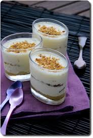 Verrines De Creme Au Mascarpone Et Pralin Sur Poires Compotees A La Vanille