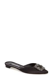 manolo blahnik hangisi embellished mule flat women nordstrom rack