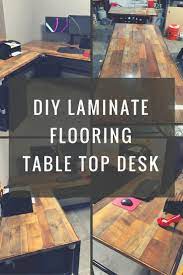 Diy Laminate Flooring Table Top Desk Keeklamp Diy Pipedesk Diy Table Top Laminate Furniture Desk Top Ideas