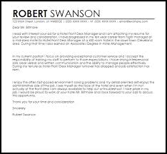 Summer hotel cover letter example. Hotel Simple Front Desk Cover Letter Novocom Top