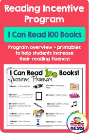 Reading Incentive Program I Can Read 100 Books Students Increase Their Oral Reading Fluency Desig Reading Incentives Incentive Programs Elementary Reading