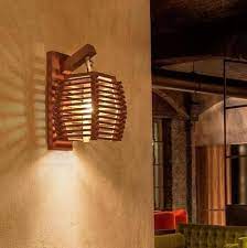 cassia wooden lantern lamp lanternas de madeira lampadas de parede sala arandelas