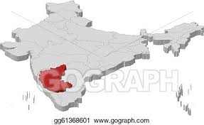 Change a view mode between scheme and. Clip Art Vector Map Of India Karnataka Highlighted Stock Eps Gg61368601 Gograph