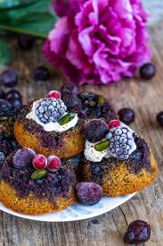 Kirsch Kuchlein Upside Down Gesund Glutenfrei Mrs Flury Susse Backerei Lebensmittel Essen Gesund Backen