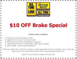 Get 10 Off Brake Service At All Tune And Lube With This Printable In Store Coupon From Goodshop Brake Service Car Care Lube