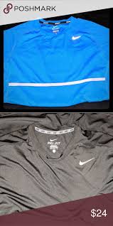Black And Baby Blue Nike Shirt Sold Athletic Shirts Dri Fit Shirt Running Shirts
