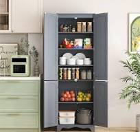 Amazon.com: Function Home Tall Pantry Cabinet, Freestanding ...