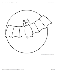 Animal Coloring Page With A Picture Of A Bat In Front Of A Full Moon To Color Moon Coloring Pages Animal Coloring Pages Coloring Pages