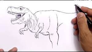  Keren Cara Menggambar Dinosaurus T Rex Dengan Mudah How To Draw Youtube