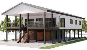 Modern house plans stilts plan elevated beach pilings 108429. 25 Stilt House Ideas House House On Stilts House Design