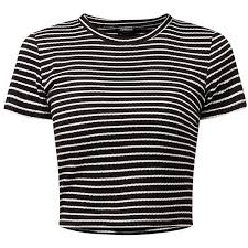 Black And Grey Striped Shirt Womens Monochrome Stripe Ribbed Crop Top Ribbed Striped Crop Top T Shirt Crop Top Black Striped Shirt