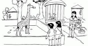 Gambar mewarnai kebun binatang animasi. 24 Gambar Mewarnai Pemandangan Kebun Binatang