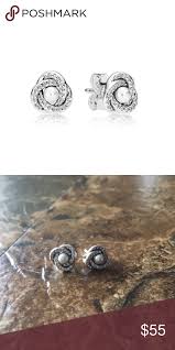 Pandora Luminous Love Knot Earrings Pandora Jewelry Earrings Knot Stud Earrings Knot Earrings