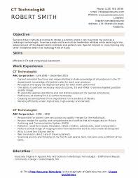 X ray tech cover letter sample 1. Ct Technologist Resume Samples Qwikresume