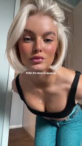 Bob Haircuts 2025 Short Stacked Blonde