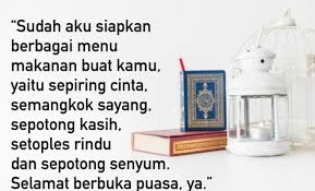Dengan demikian, satu di antara hal yang menjadi identitas seorang muslim yang beriman adalah dengan. 50 Ucapan Selamat Buka Puasa Romantis Untuk Kekasih Hati Dailysia