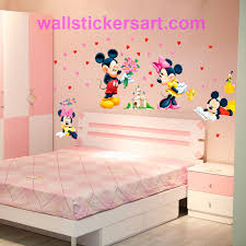 Cartoon Mickey Minnie Mouse Wall Sticker For Kids Room Free Shipping Wall Stickers Art Mickey Mouse Wall Art Baby Wall Stickers Kid Room Decor