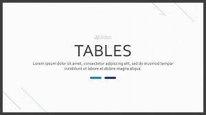 Free powerpoint ready presentation templates. Tables Free Powerpoint Template