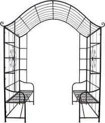 Image Result For Banca De Hierro Con Arco Y Con Plantero Mobiliario De Jardim Decoracao Pergolado
