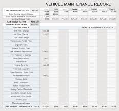 Free Vehicle Maintenance Log Service Sheet Templates For