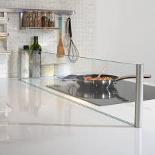 Protection Verre Pour Ilot Transparent L 120 X L 20 Cm Credence Verre Ilot Cuisine Verre