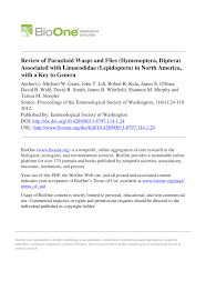 PDF) Review of parasitoid wasps and flies (Hymenoptera, Diptera) associated  with Limacodidae (Lepidoptera) in North America, with a key to genera.