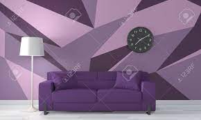 Painting your master bedroom walls dark purple might seem scary, but these purple bedroom decorating ideas will show you how to make your room look stunning. Ideas Of Purple Room Geometric Wall Art Paint Design Color Full Stock Photo Picture And Royalty Free Image Image 130665049