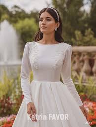 Preise vergleichen und bequem online kaufen! Bescheidene Hochzeitskleid Satin Hochzeitskleid Langarm Etsy