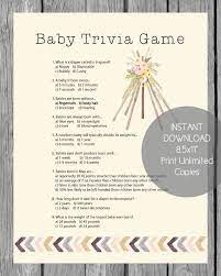 A group of elephants is usually called a herd. Printable Baby Shower Trivia Game Boho Tribal Theme Print It Baby