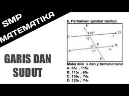 C * pembahasan t = 288 12 12 2 2 = 16.97 meter 19. Garis Dan Sudut Perhatikan Gambar Berikut Maka Nilai X Dan Y Berturut Turut Youtube